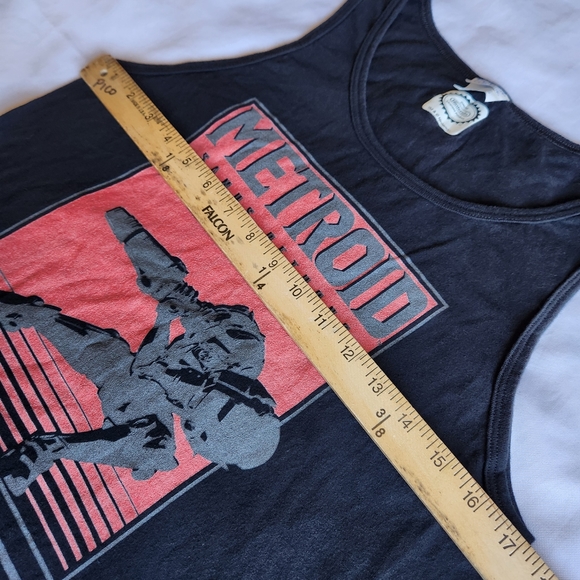 Nintendo Metroid Samus Aran Returns Side Pose Black S Graphic Tank Top Video Gam - Picture 5 of 7